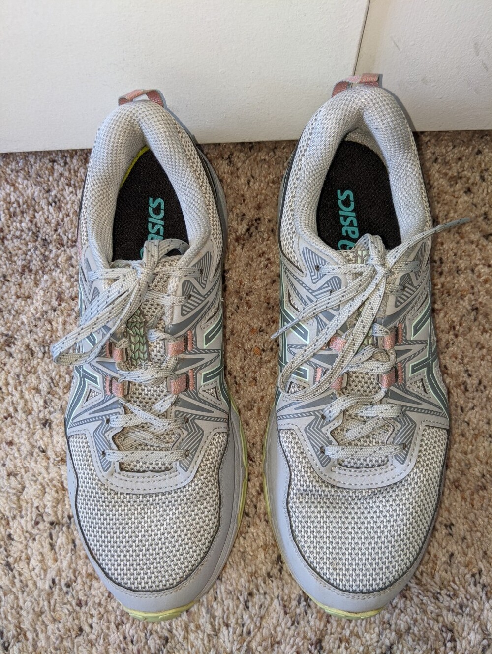 Women's ASICS GEL-Venture 8 Trail Running Shoes Grey 9.5 Wide